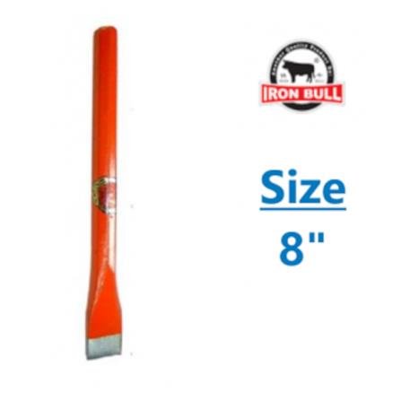 8 FLAT IRON BULL CONCRETE CHISEL ORANGE