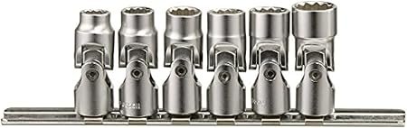 51KfiGGWtBL._AC_SX450_.jpg Genius Tools 6 Piece 14 Drive SAE Universal Hand Socket Set (12Point) CRV Steel US206S