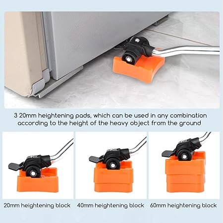 Furniture Movers with 4 Wheels 9 Set Furniture Lifter Tool Furniture Dolly Appliance Roller Sliders for Sofa Fridge Cabinet 360° Rotatable(Black)