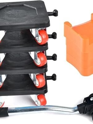 Furniture Movers with 4 Wheels 9 Set Furniture Lifter Tool Furniture Dolly Appliance Roller Sliders for Sofa Fridge Cabinet 360° Rotatable(Black)