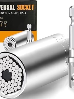 Gifts for Men Stocking Stuffers for Adults Men Super Universal Socket Tool Birthday Christmas Dad Gifts for Dad Him Husband Grip Socket Set wPower Drill Adapter Cool Tools Gadgets for Mens Gifts