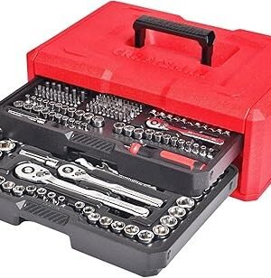 81resLZ8jL._AC_SX425_.jpg CRAFTSMAN Mechanics Tool Set 256Piece Hand Tool and Socket Set with 2Drawer Tool Box (CMMT45256)