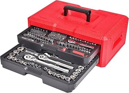 81resLZ8jL._AC_SX425_.jpg CRAFTSMAN Mechanics Tool Set 256Piece Hand Tool and Socket Set with 2Drawer Tool Box (CMMT45256)