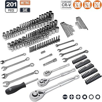 81vqCtNx7WL._AC_SX425_.jpg Amazon Basics Mechanic's Socket Tool Set With Case SAE and Metric Sizes 201Piece